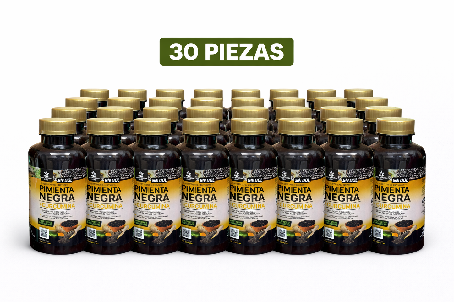 Pimienta Negra + Curcumina 60 Tabletas / 30 piezas