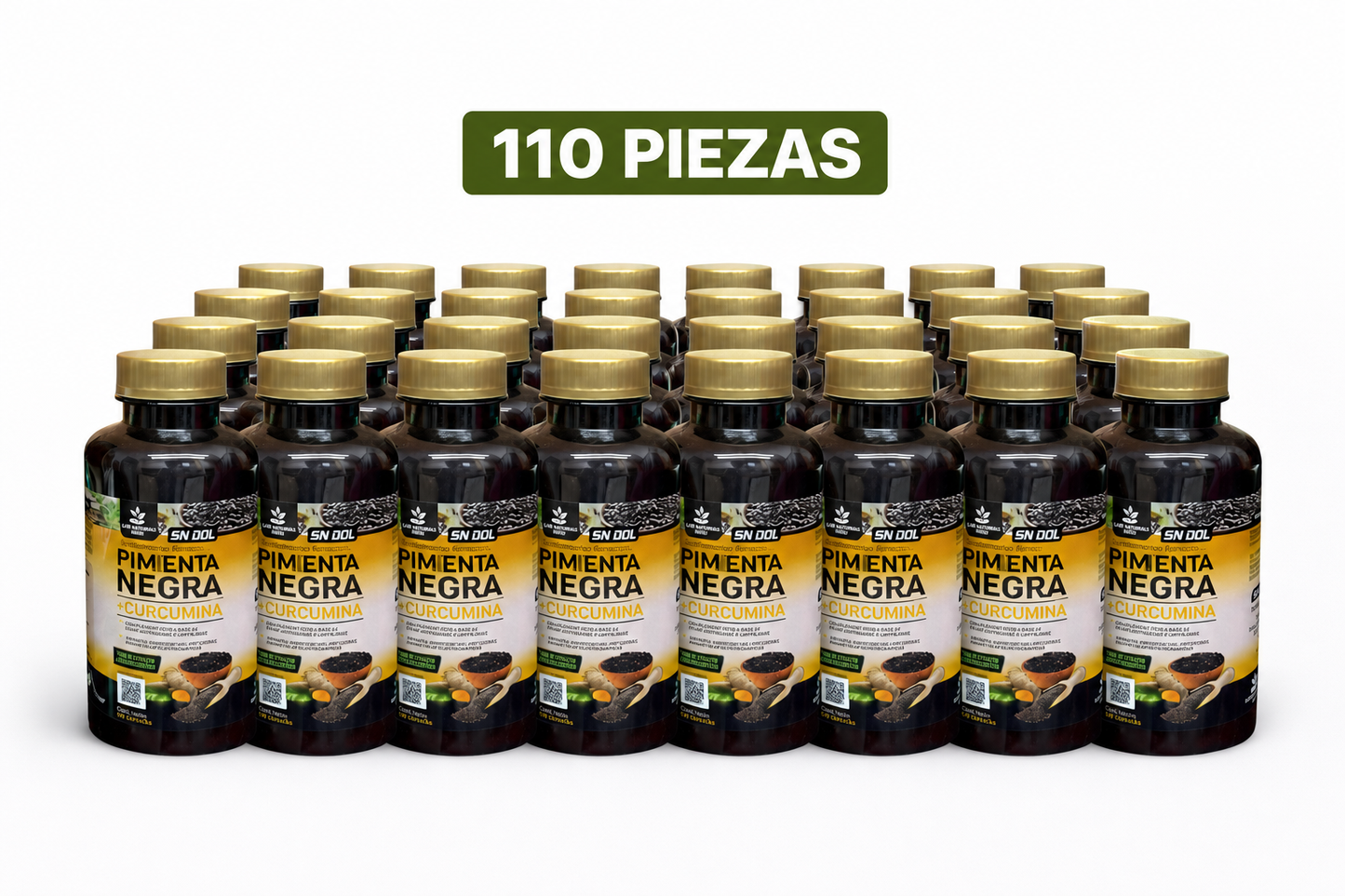 Pimienta Negra + Curcumina 60 Tabletas / 110 piezas