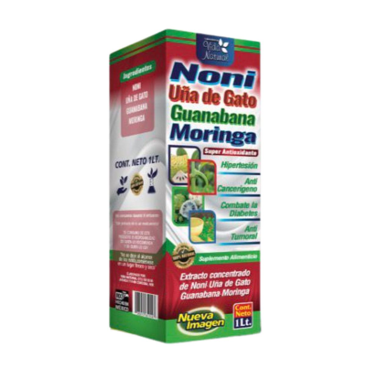 Tónico Noni, Uña De Gato, Guanábana Y Moringa 1LT
