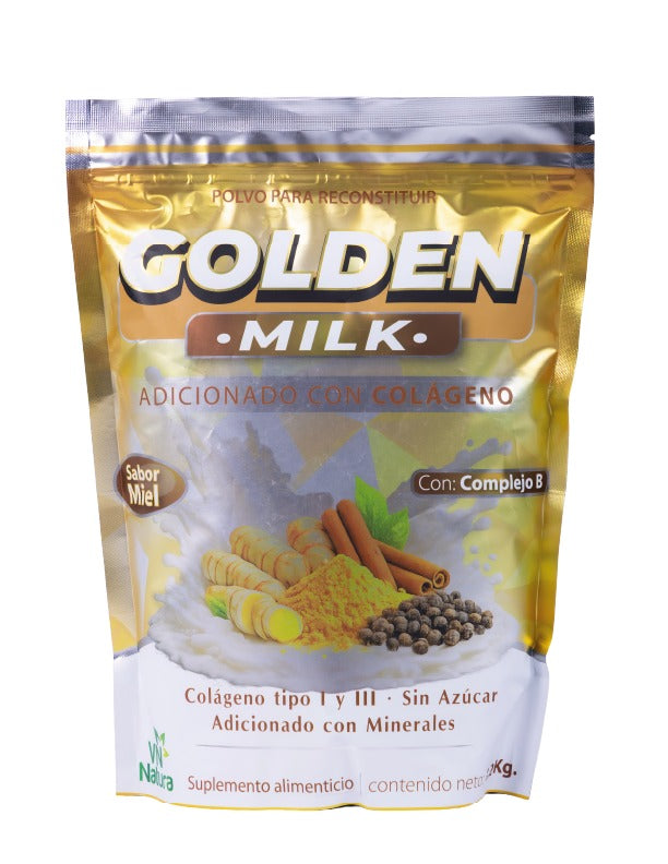 Golden Milk con Colágeno y Complejo B Sabor Miel — 1.2 kg