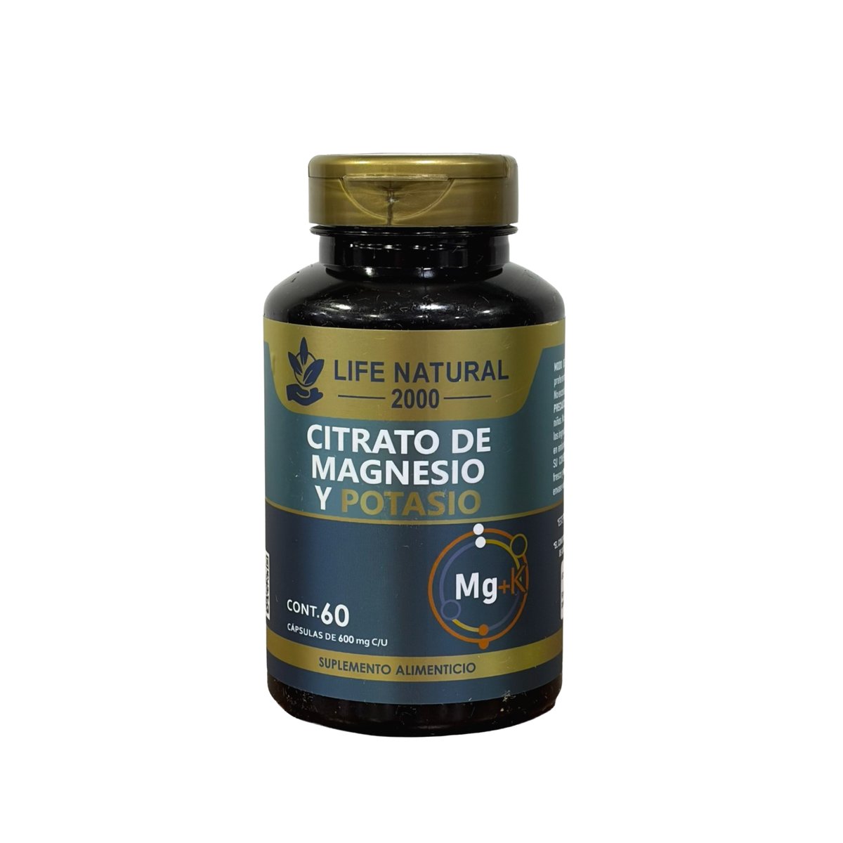 Citrato de Magnesio y Potasio Life Natural 2000 – 60 cápsulas