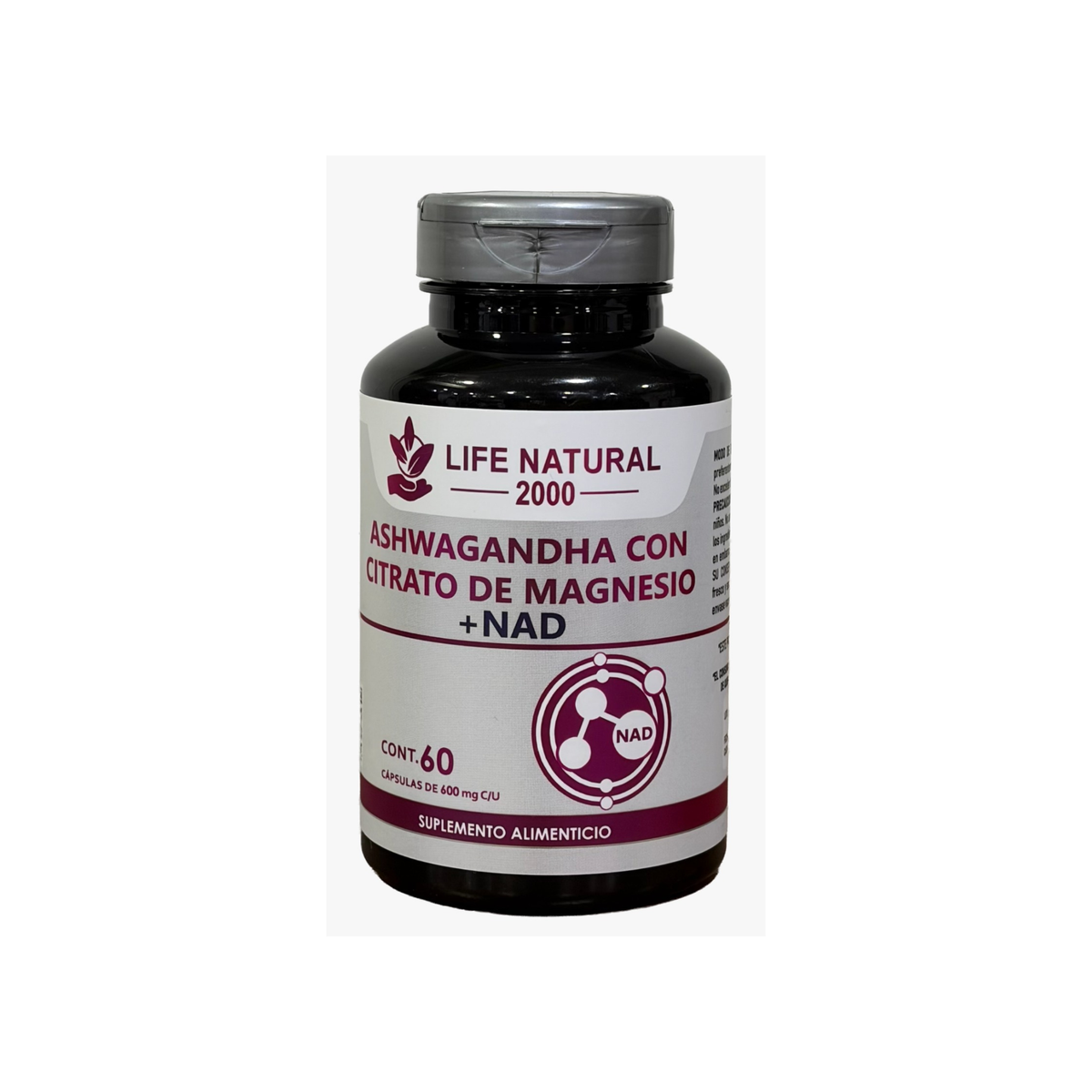 Ashwagandha con Citrato de Magnesio + NAD Life Natural 2000 – 60 cápsulas