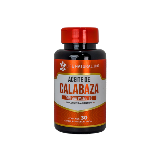 Aceite de Calabaza con Saw Palmetto Life Natural 2000 – 30 cápsulas