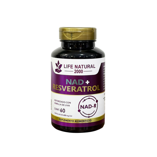 NAD + Resveratrol con Semilla de Uva Life Natural 2000 – 60 cápsulas