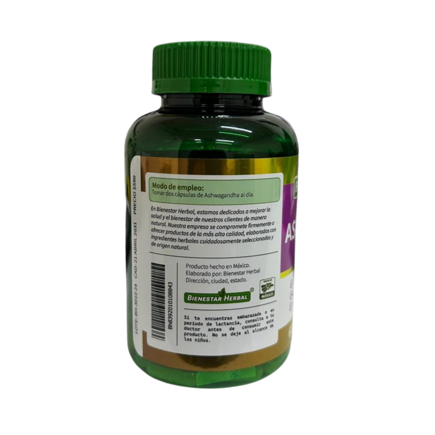 Ashwagandha 600 mg (60 capsulas)